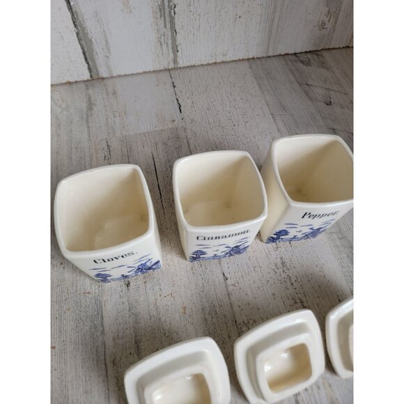Vintage Germany‎ cinnamon clove pepper spice jar set kitchen canister - Picture 7 of 9